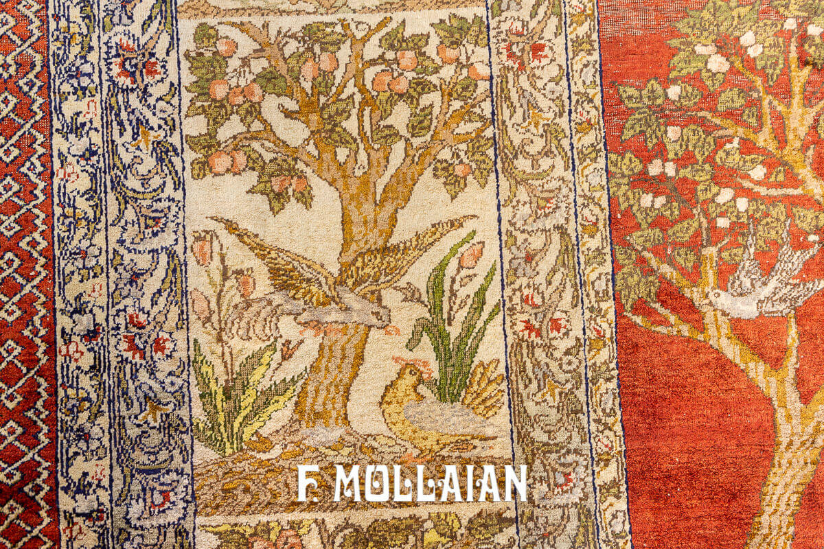 Rare design Pictorial (Animal figures) Antique Kaysery Turkish Carpet n°:220572